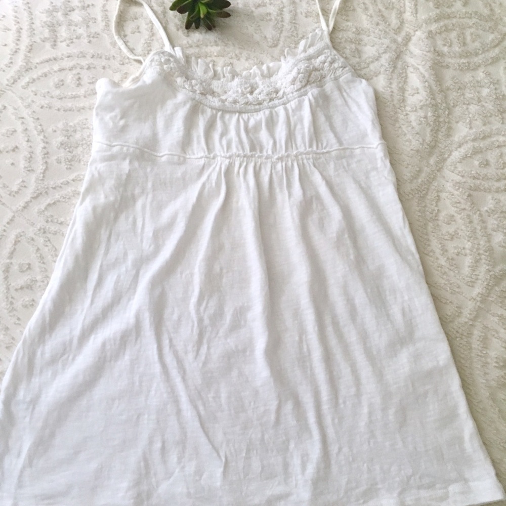 White cotton tank top